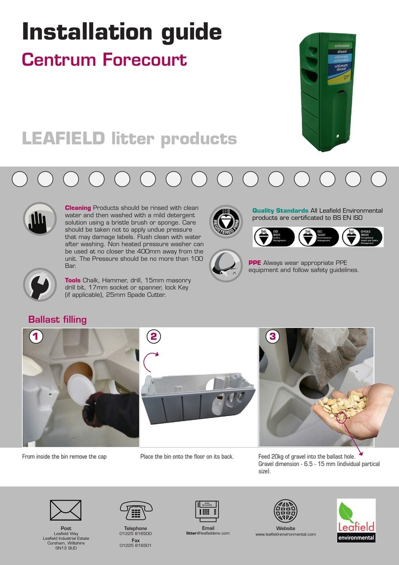 Leafield Environmental Centrum Forecourt installation guide Leafield Environmental Centrum Forecourt installation guide
