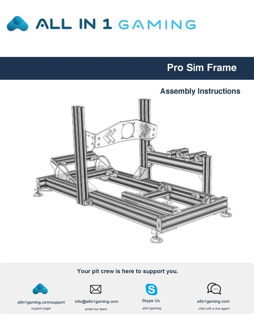 All In 1 Gaming Pro Sim Frame Assembly instructions