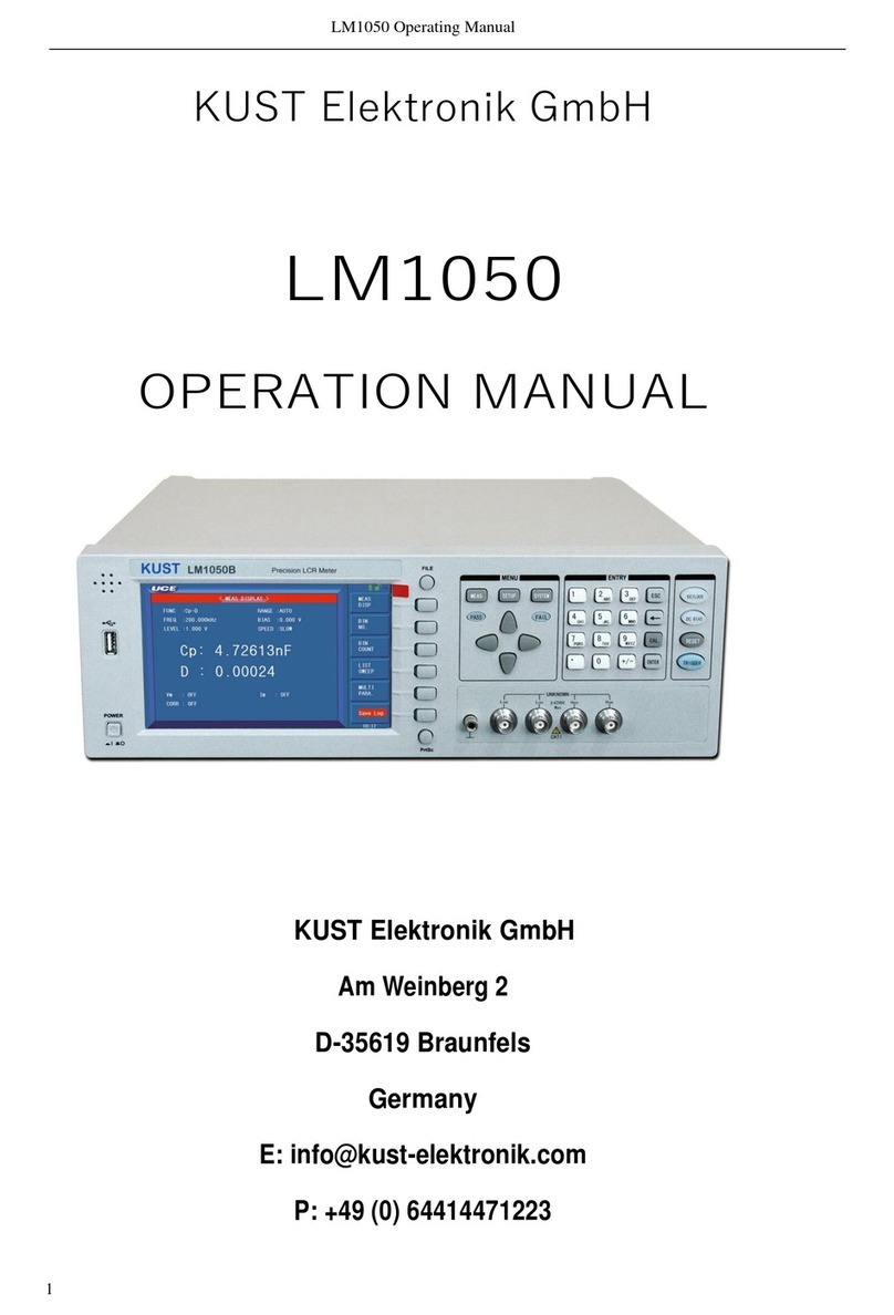 KUST Elektronik LM1050 Operation manual