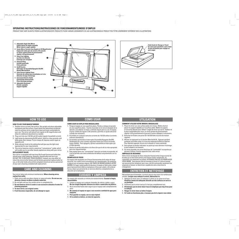 Jerdon JGL9W Use and care book