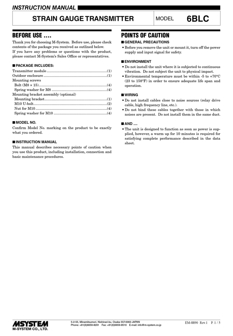 M-system 6BLC User manual