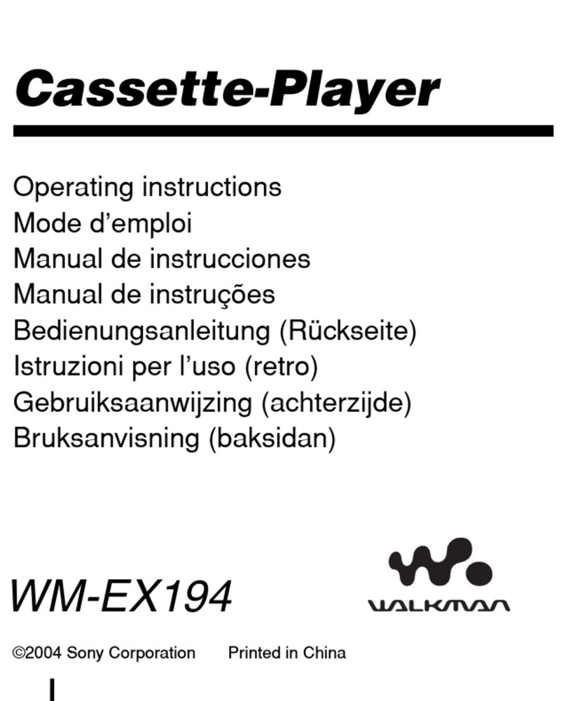 Sony Walkman WM-EX194 User manual