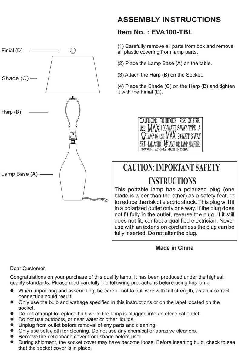 Living Spaces EVA100-TBL User manual