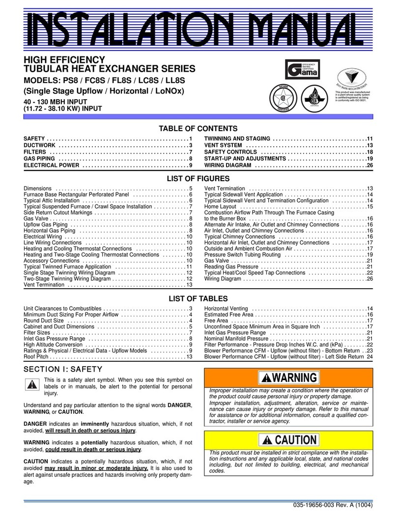 Unitary products group PS8 installation manual