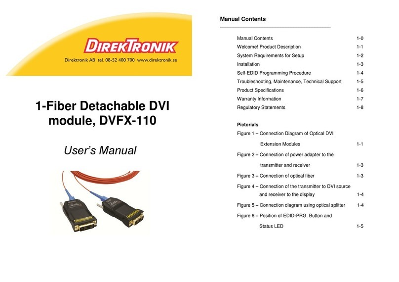 DirekTronik DVFX-110 user manual