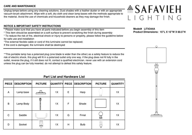 Safavieh LIT4344A User manual Safavieh LIT4344A User manual