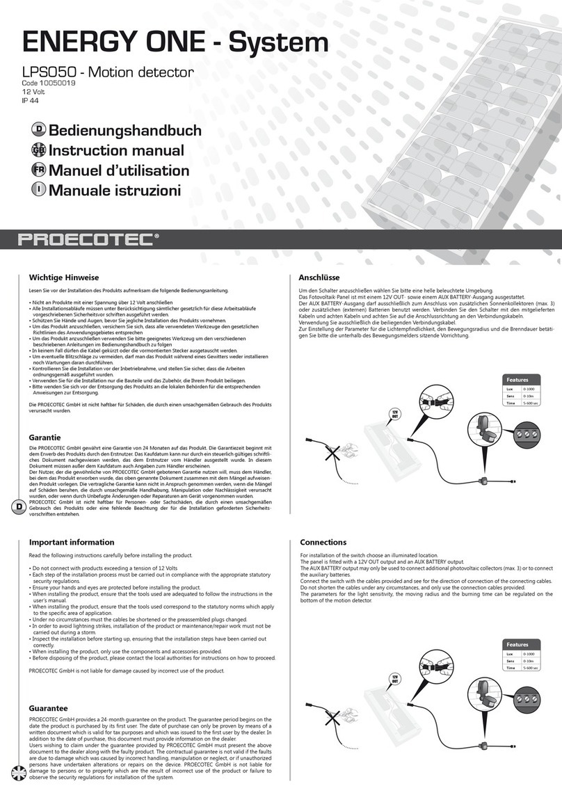 Proecotec ENERGY ONE LPS050 User manual