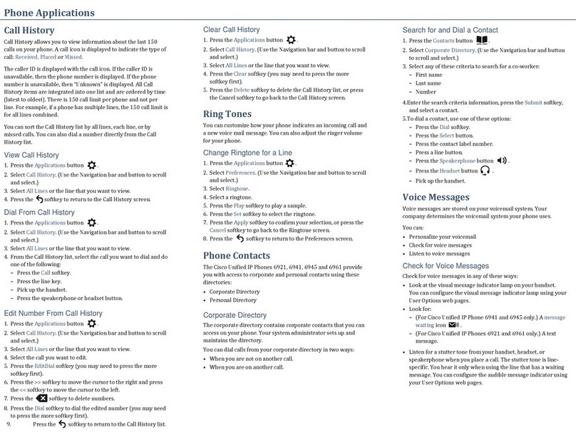 Cisco Unified 6921 User manual