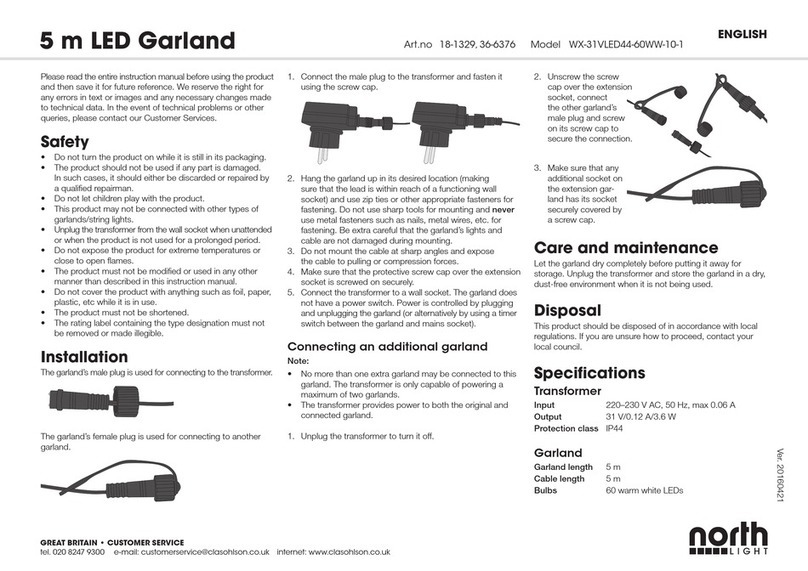 North Light WX-31VLED44-60WW-10-1 User manual