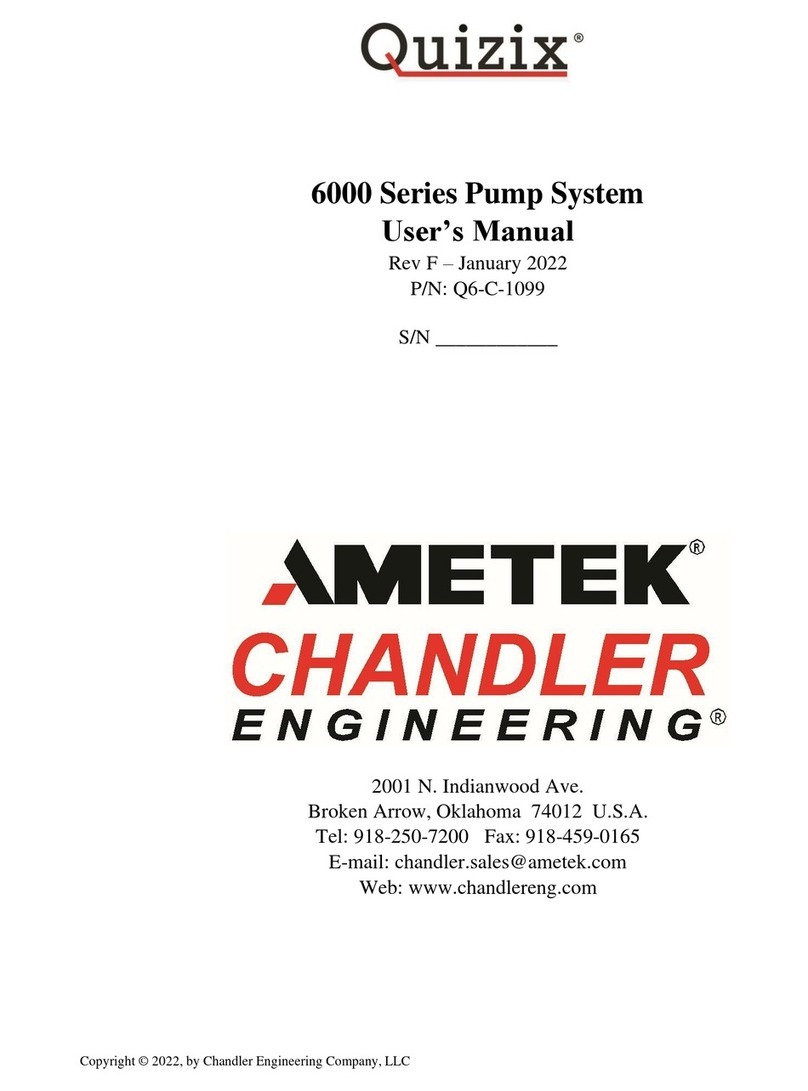 Chandler Ametek Quizix 6000 Series user manual
