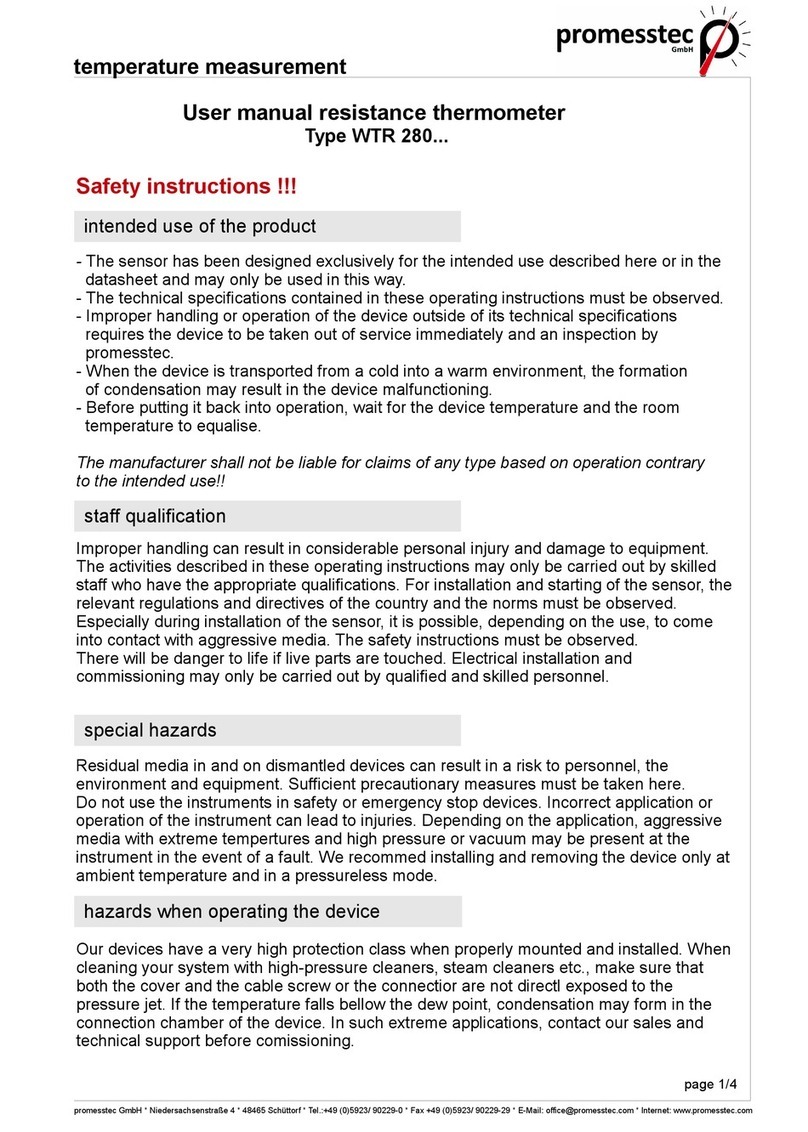 promesstec WTR 280 Series User manual