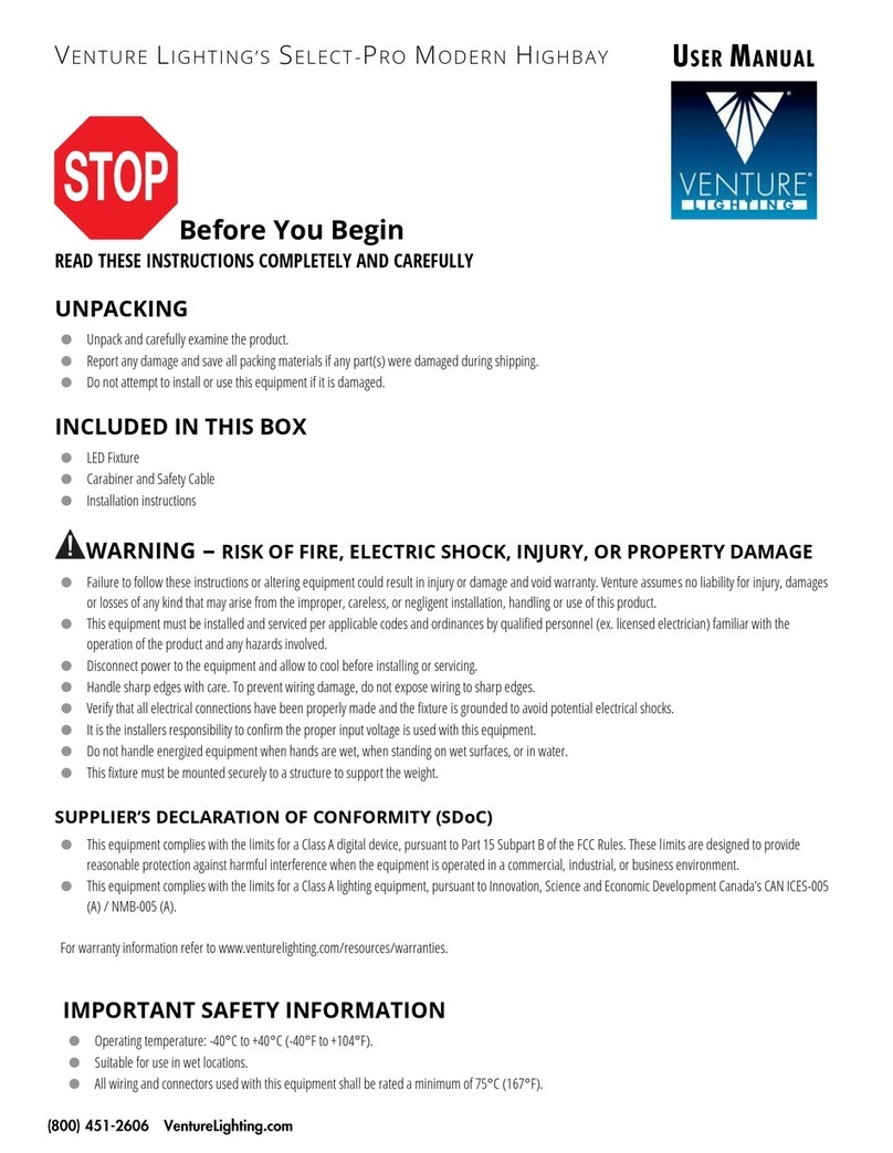 Venture Lighting SELECT-PRO Series user manual