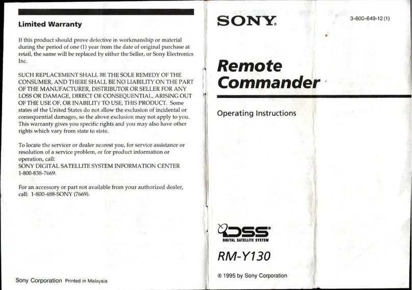 Sony RM-Y130 User manual