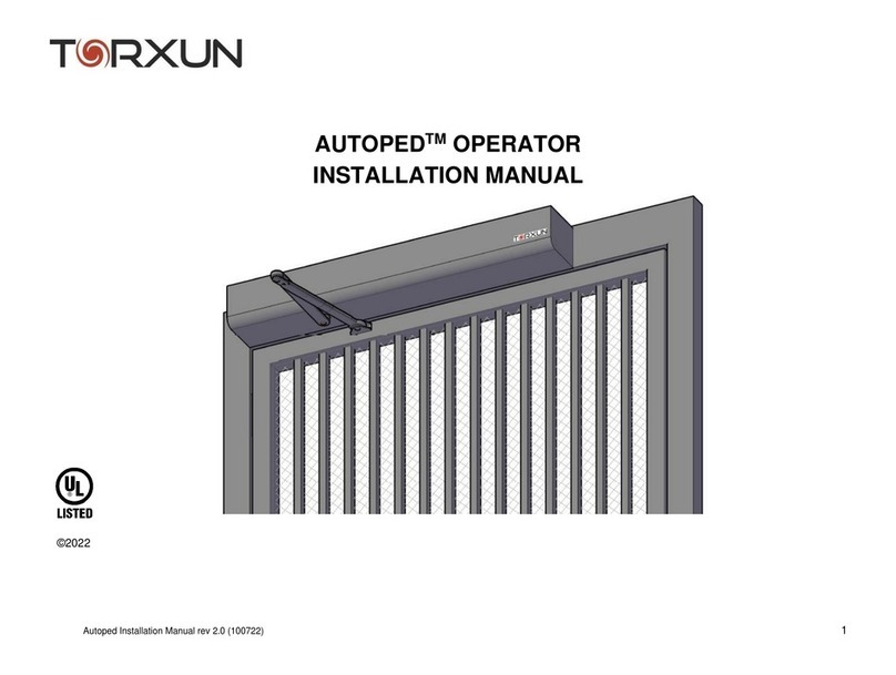 TORXUN AUTOPED M10S.0039 installation manual