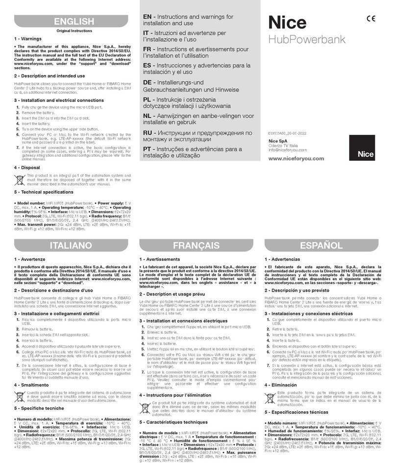 Nice HubPowerbank manual