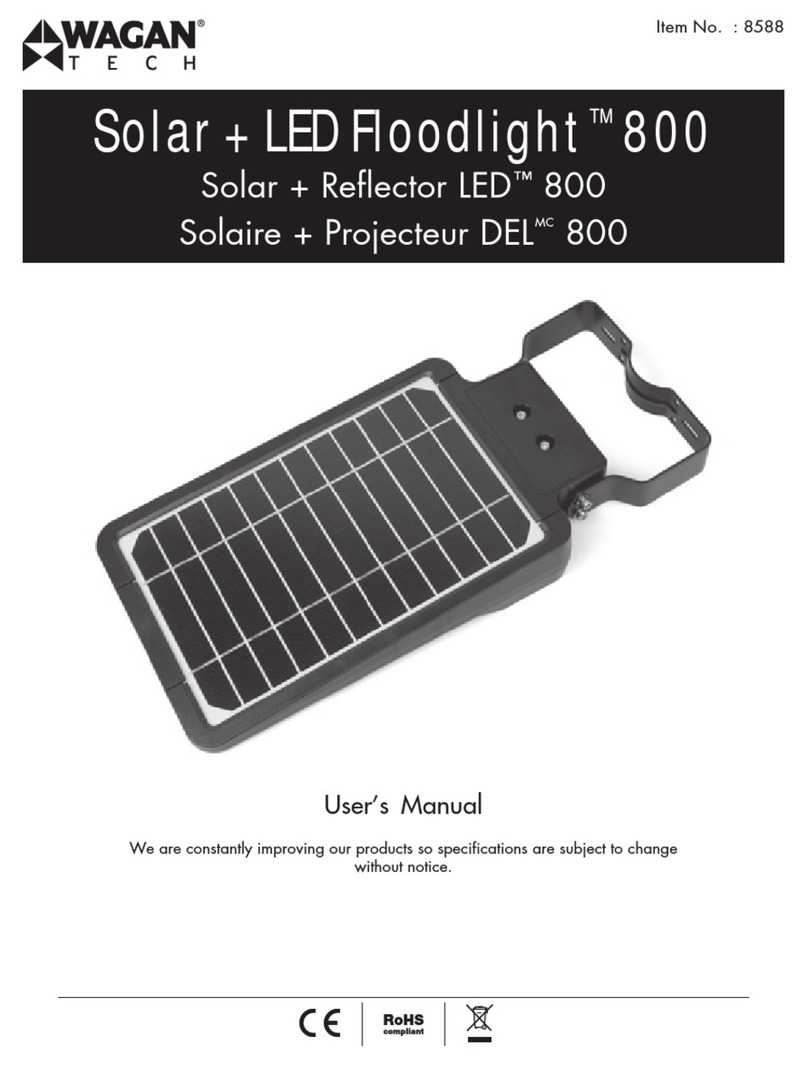 Wagan Solar + LED Floodlight 800 user manual