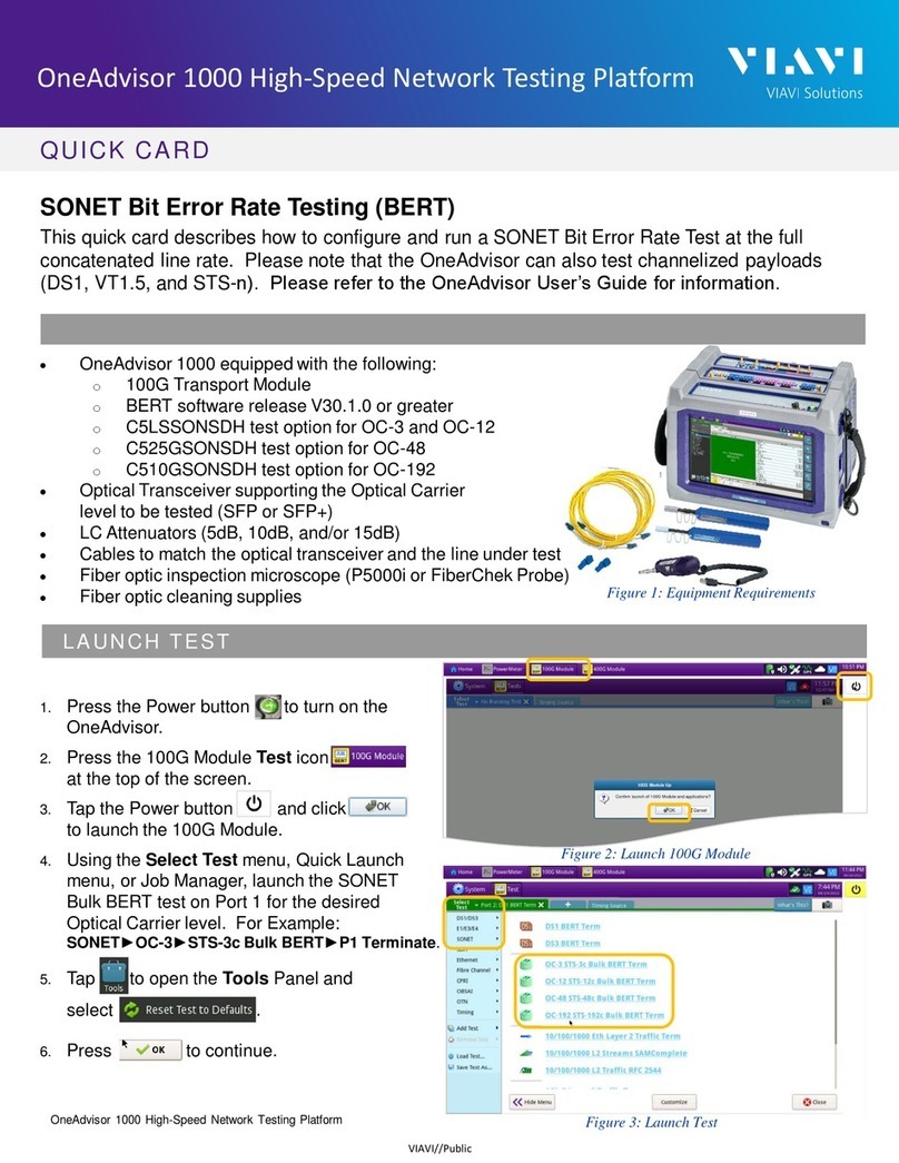 Viavi OneAdvisor 1000 User manual