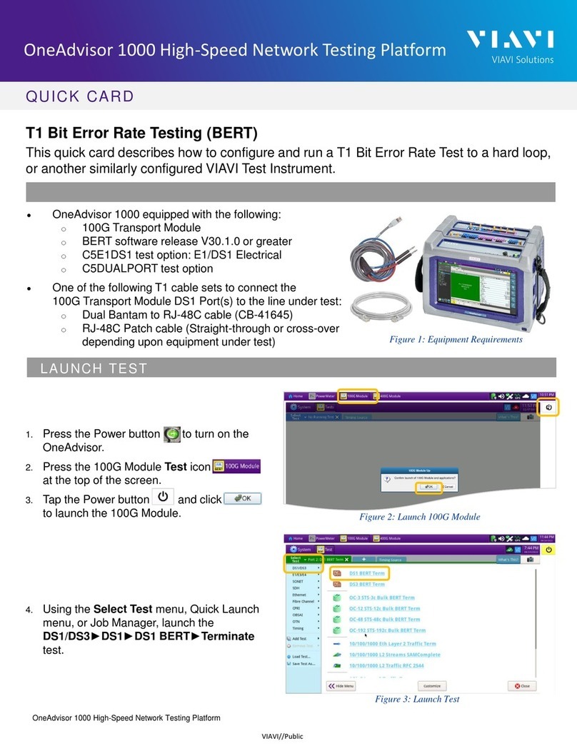Viavi OneAdvisor 1000 User manual