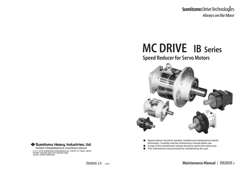 Sumitomo Drive Technologies IB Series Maintenance manual