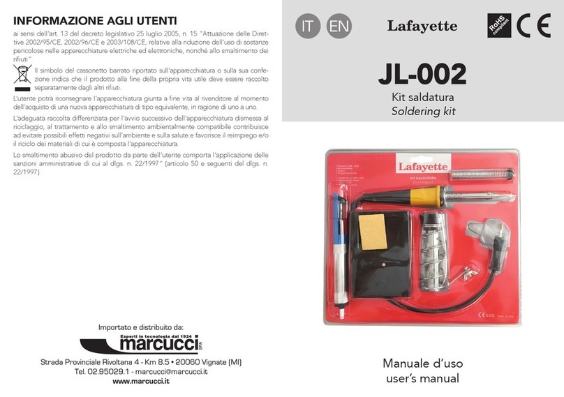 Marcucci Lafayette JL-002 user manual Marcucci Lafayette JL-002 user manual