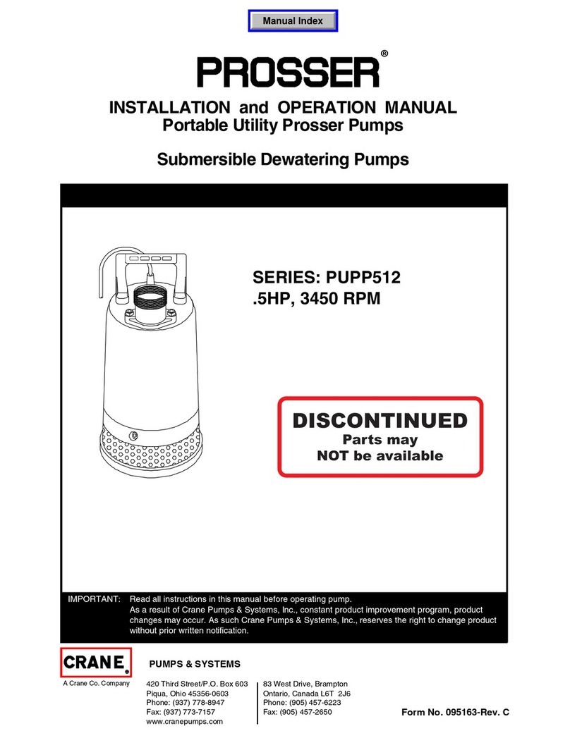 Crane PROSSER PUPP512 Series User manual