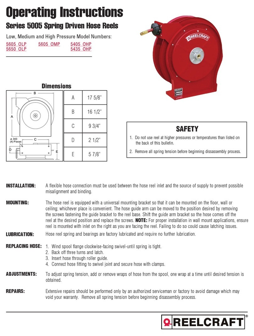 ReelCraft 5005 Series User manual
