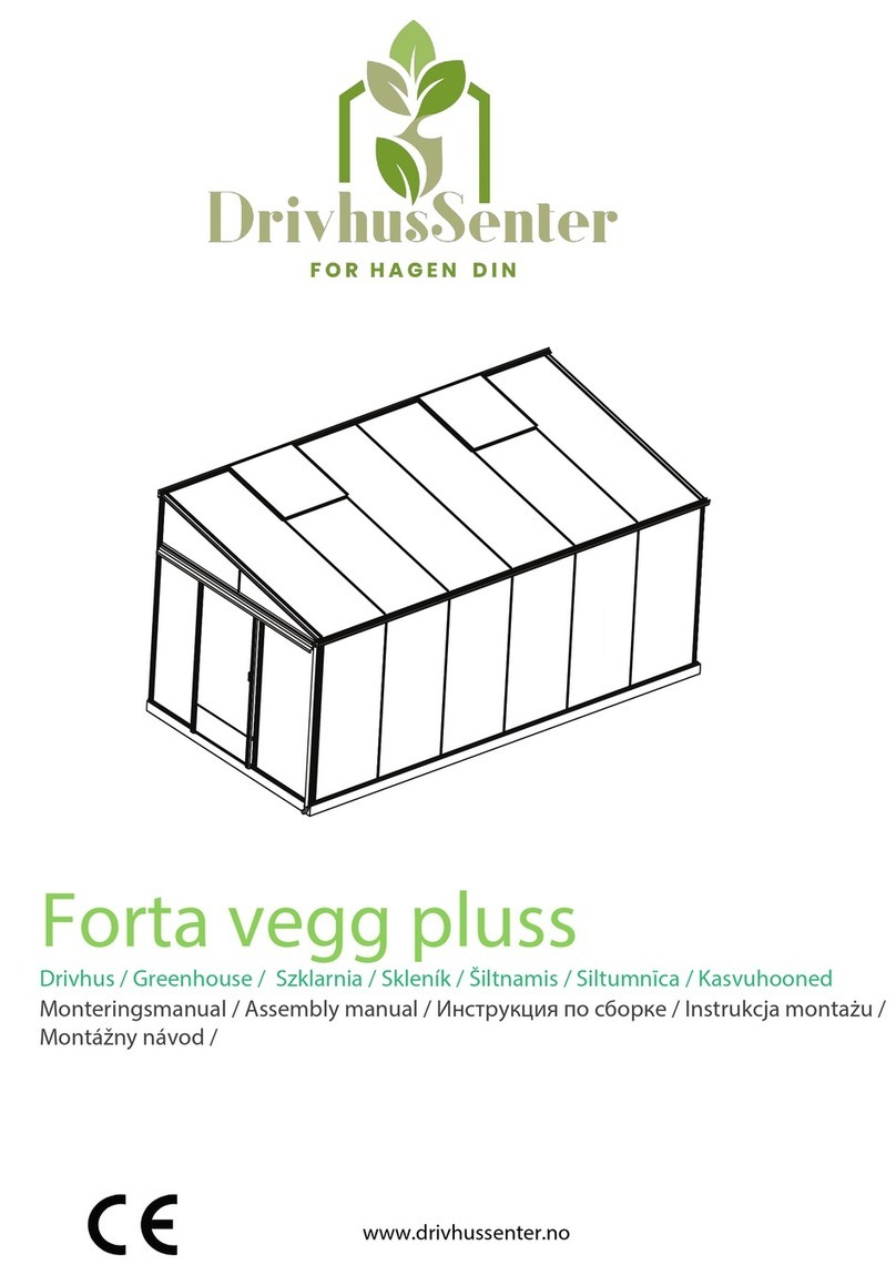DrivhusSenter Forta vegg pluss Assembly manual