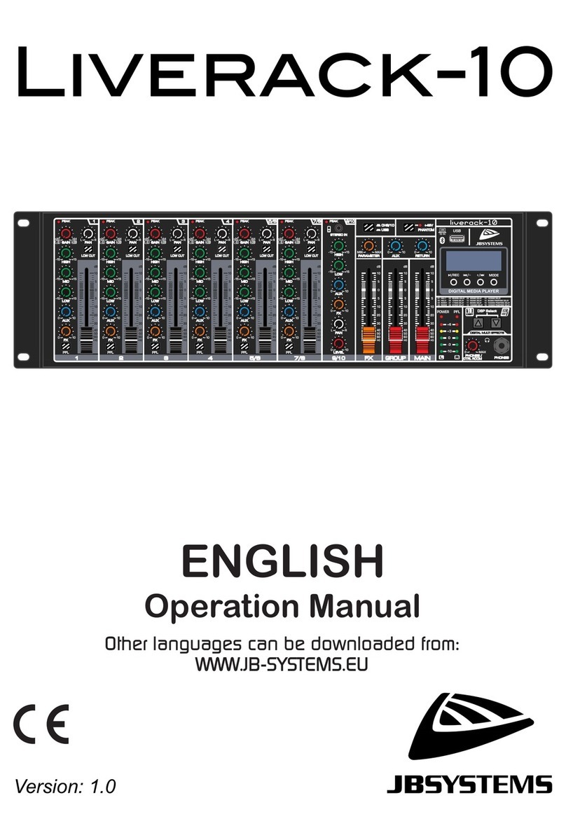JB Systems Liverack-10 User manual