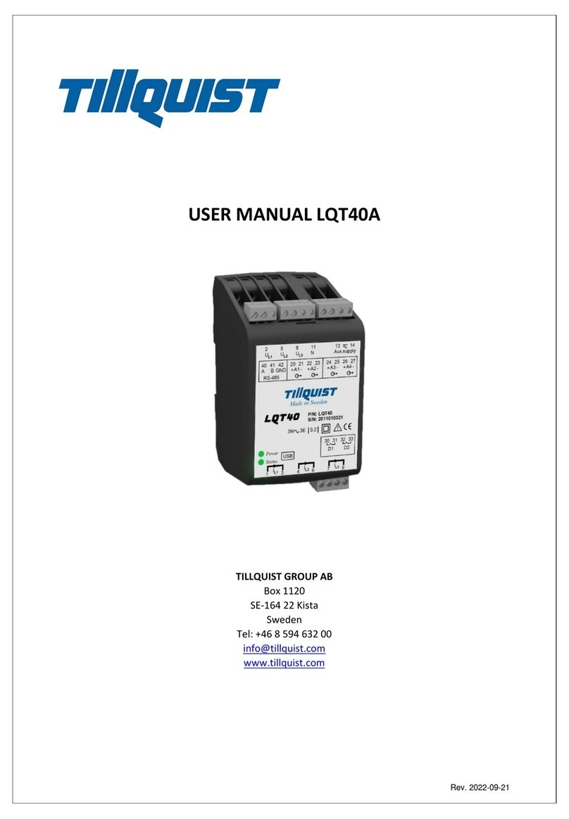 TILLQUIST LQT40A User manual
