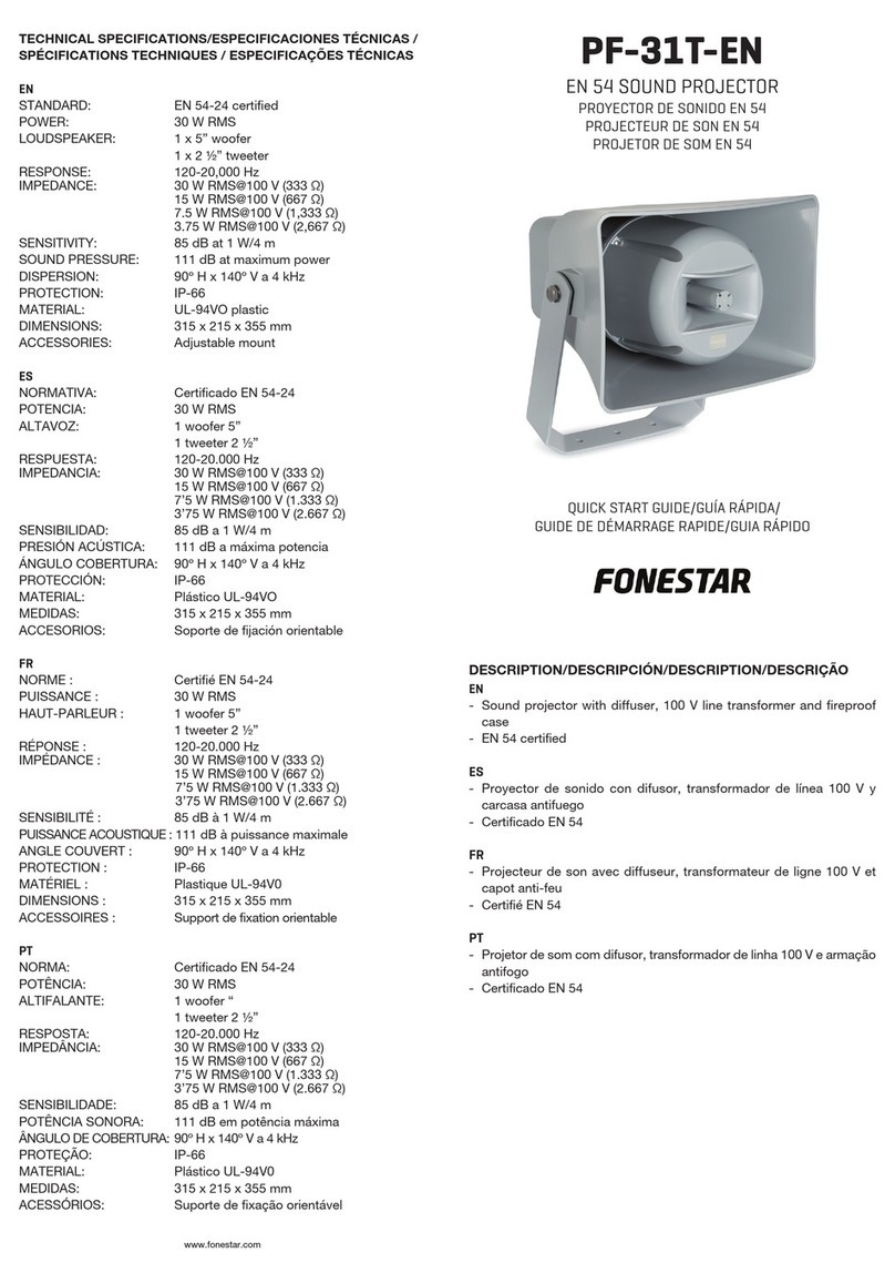 FONESTAR PF-31T-EN quick start guide