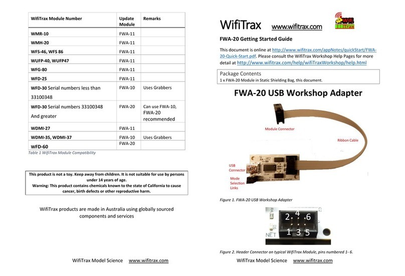 WifiTrax Model Science FWA-20 Getting started guide