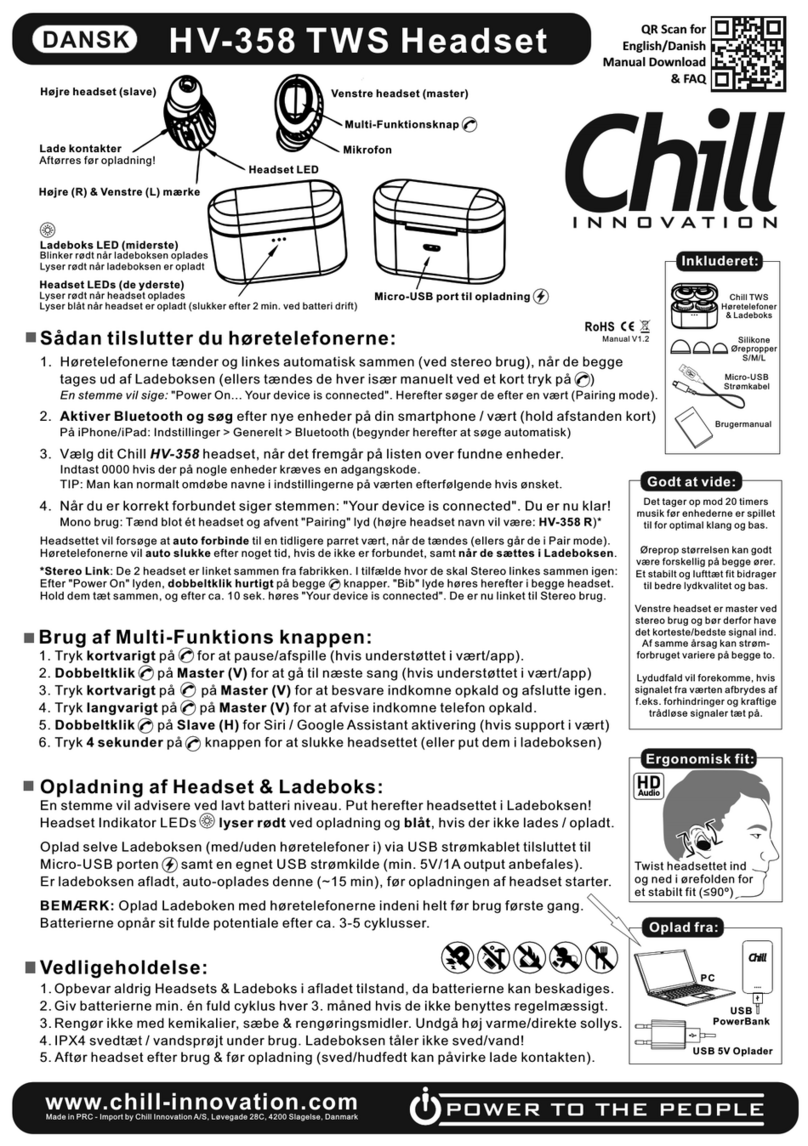 Chill innovation HV-358 instructions