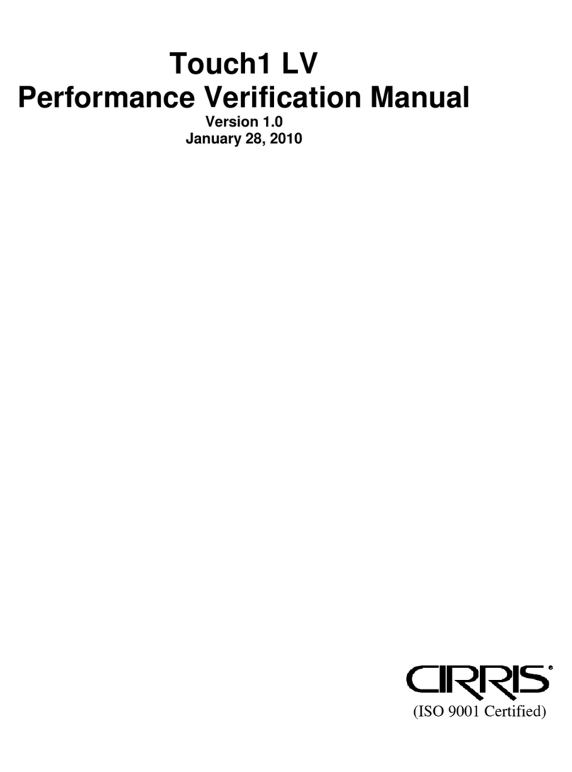 Cirris Touch1 LV Installation and operation manual