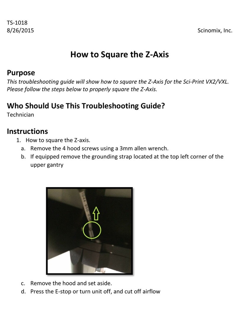Scinomix Sci-Print VX2 troubleshooting guide