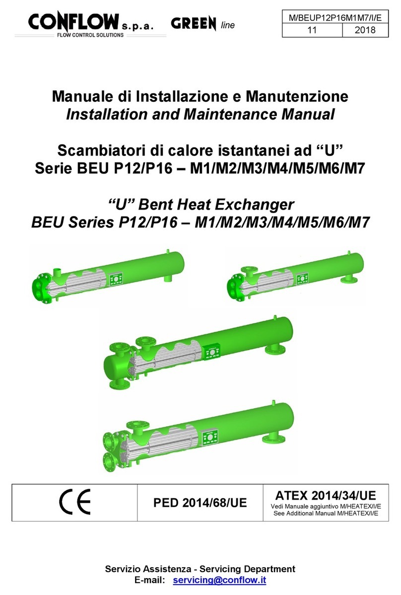 CONFLOW GREEN BEU P12-M1 Series Installation and maintenance manual