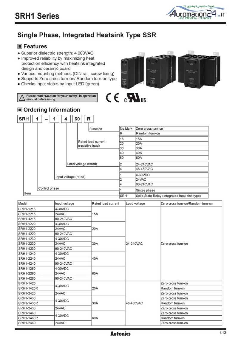 Autonics SRH1 Series quick start guide