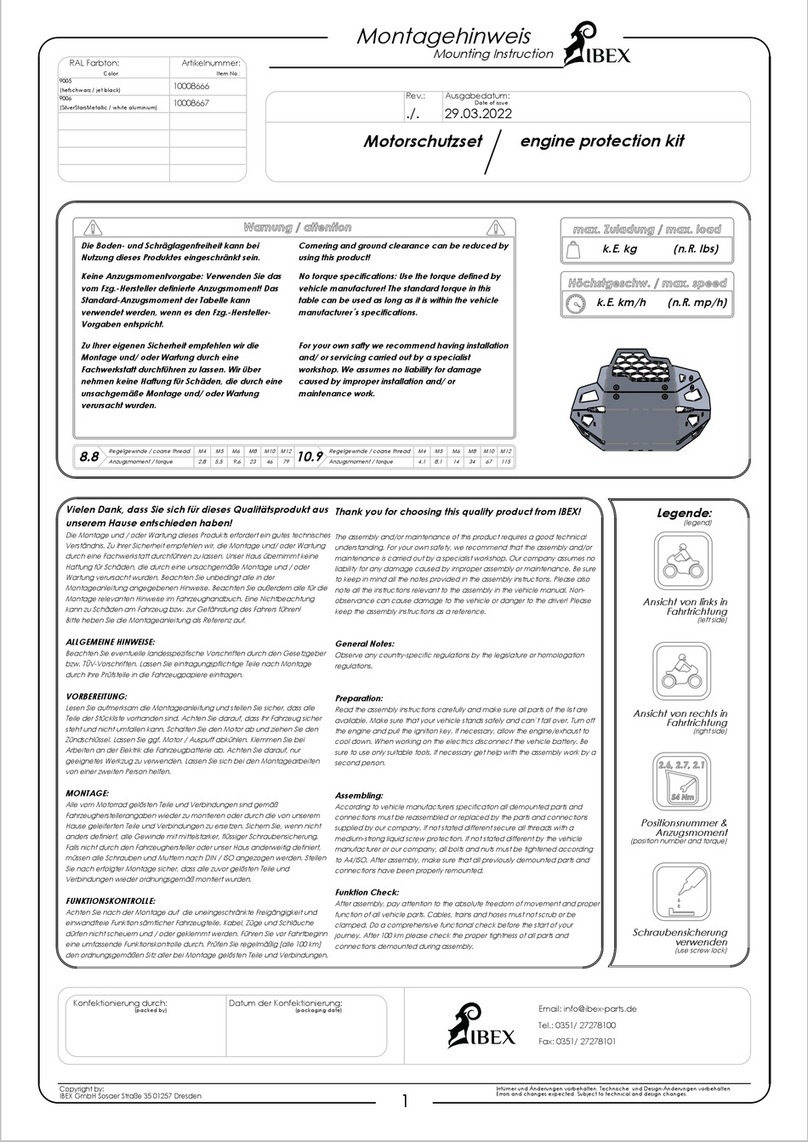 IBEX 10008666 User manual