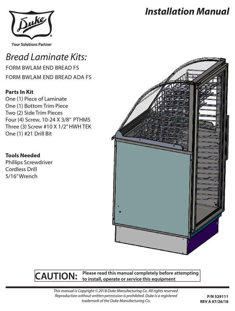 Duke FORM BWLAM END BREAD FS User manual