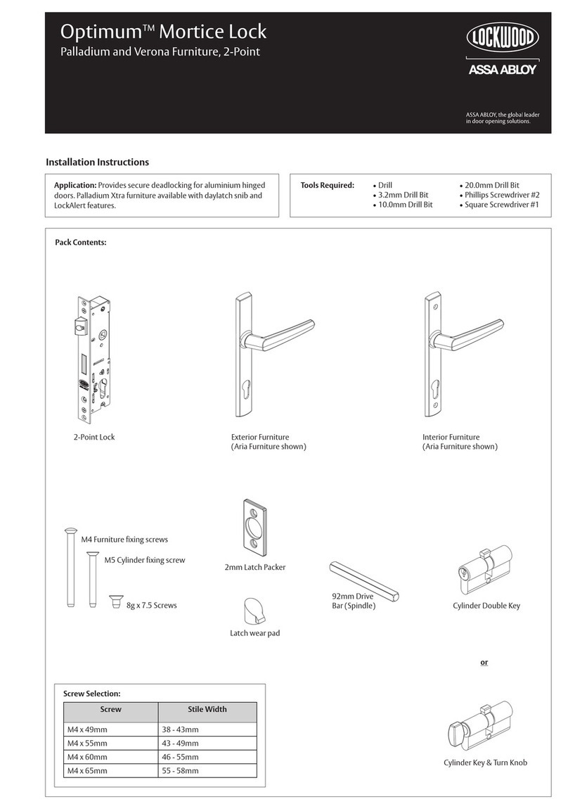 Assa Abloy Lockwood Optimum User manual