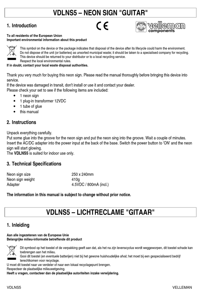 Velleman VDLNS5 quick start guide
