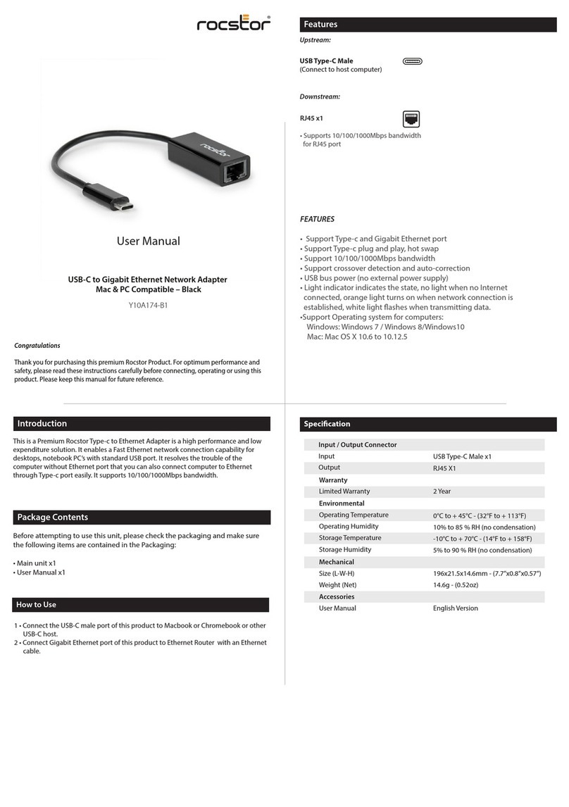 Rocstor Y10A174-B1 User manual