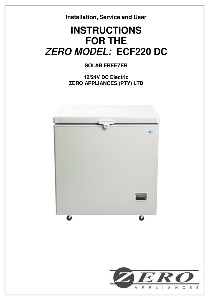 Zero Appliances ECF220 DC Installation, service and user instructions Zero Appliances ECF220 DC Installation, service and user instructions