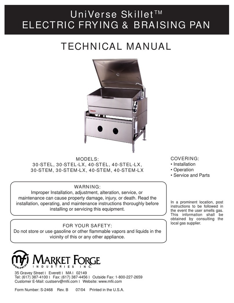 Market Forge Industries UniVerse 30-STEL Technical manual