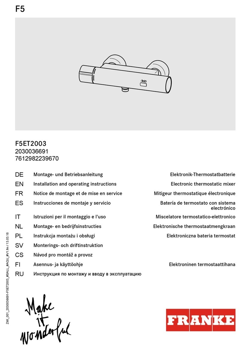 Franke F5ET2003 Installation and operating instructions