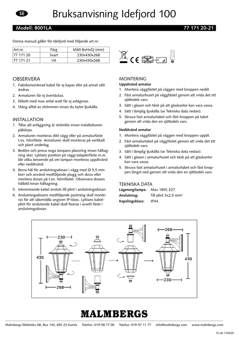 Malmbergs Idefjord 100 instruction manual
