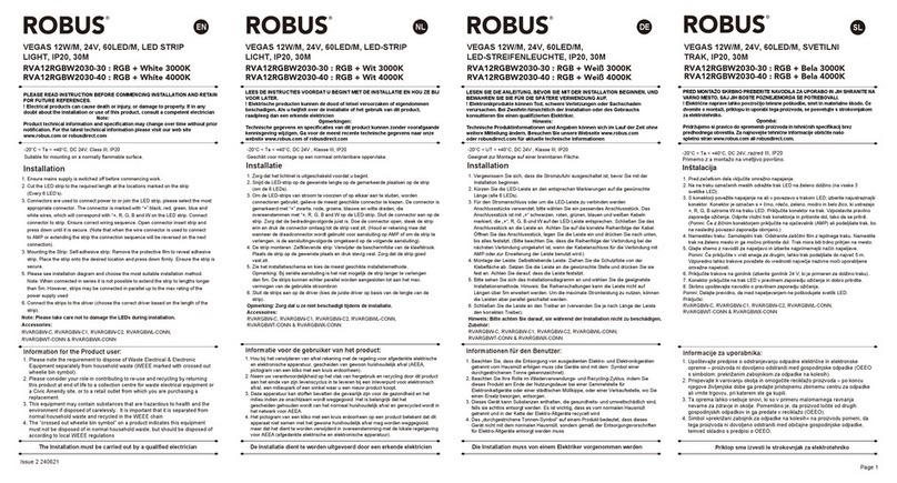 Robus VEGAS RVA12RGBW2030-30 User manual