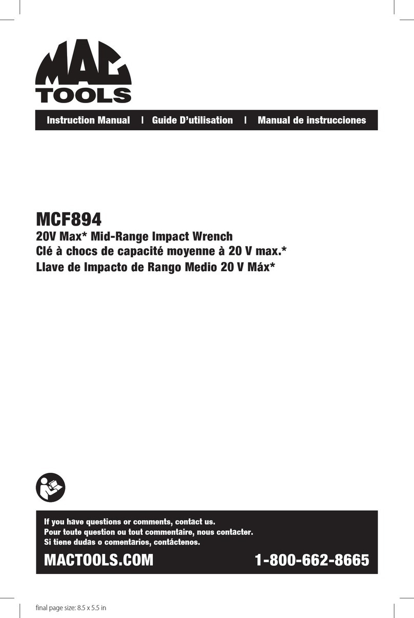 MAC TOOLS MCF894 instruction manual