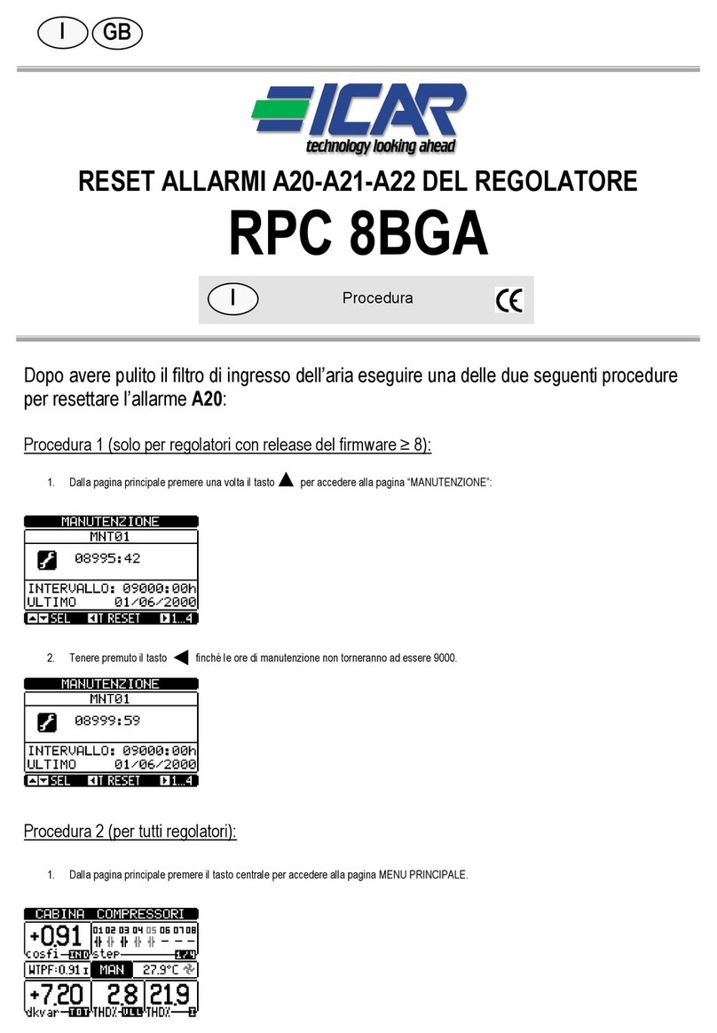Icar RPC 8BGA Resetting guide