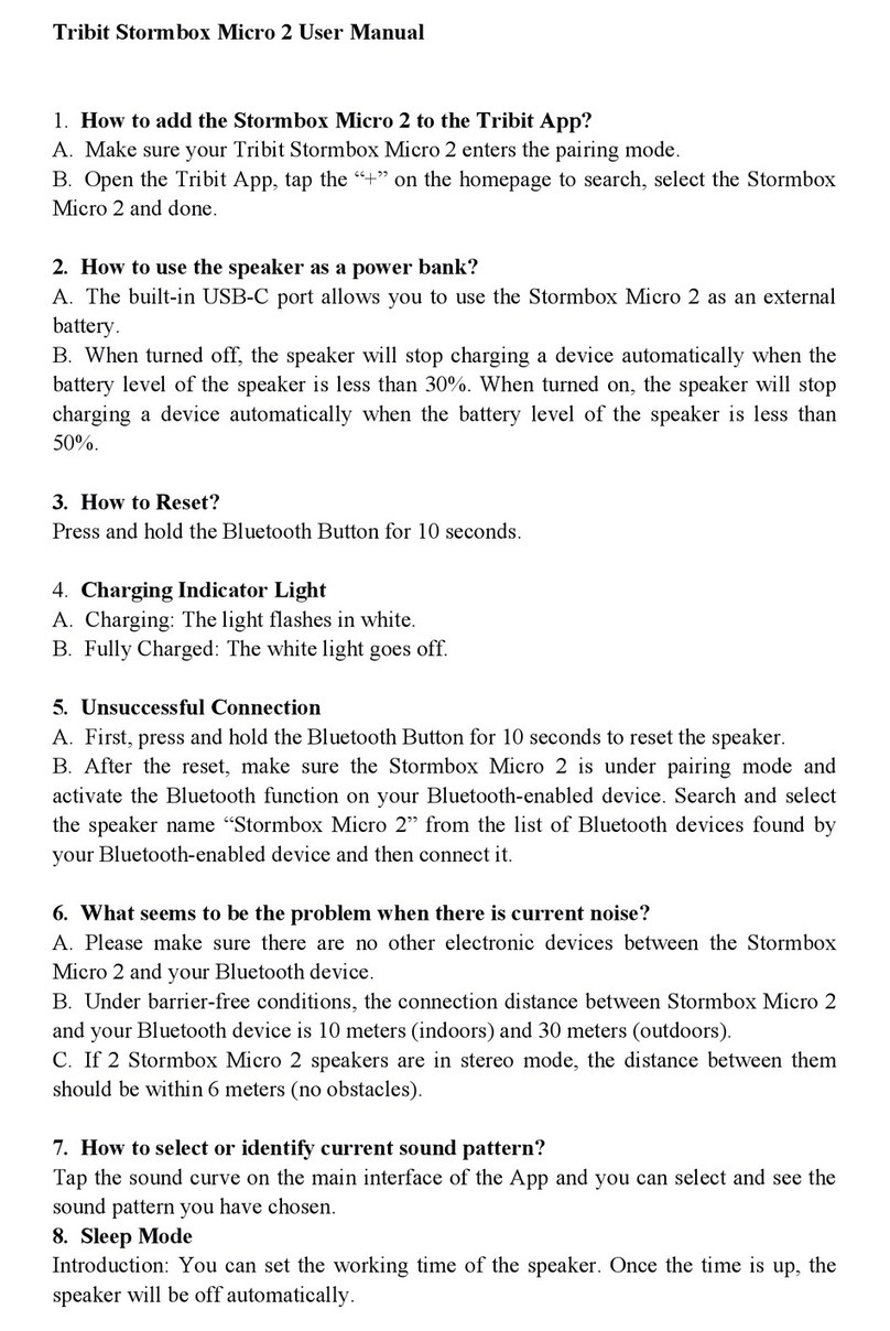 Tribit Stormbox Micro 2 User manual