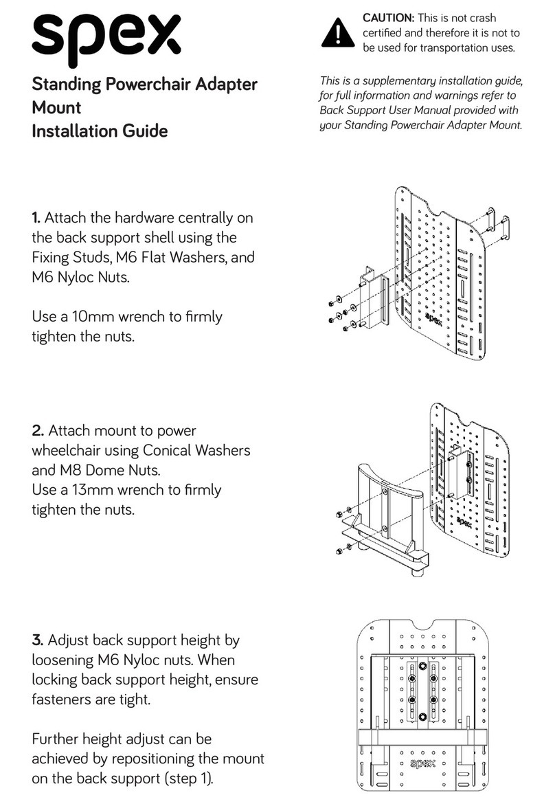 SPEX Standing Powerchair Adapter Mount User manual SPEX Standing Powerchair Adapter Mount User manual